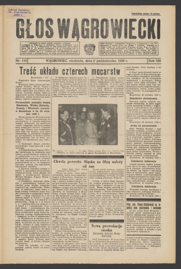 Głos Wągrowiecki. Rok&nbsp;13, 1938, numer&nbsp;113