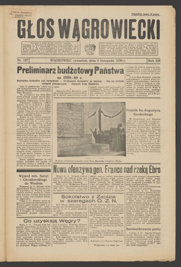 Głos Wągrowiecki. Rok&nbsp;13, 1938, numer&nbsp;127