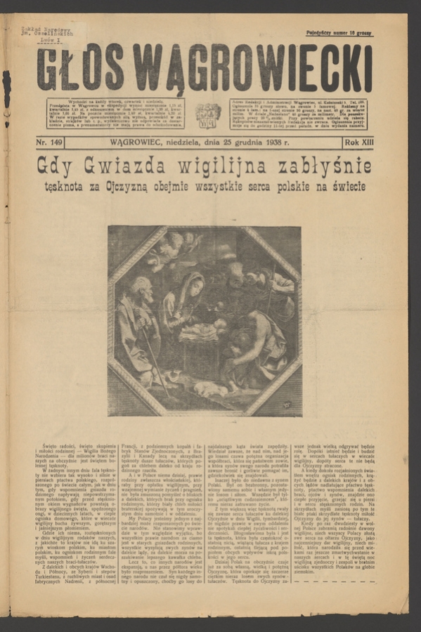 Głos Wągrowiecki. Rok&nbsp;13, 1938, numer&nbsp;149
