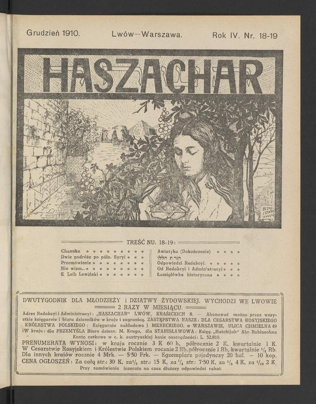 Haszachar. Rok 4, 1910, numer 18-19