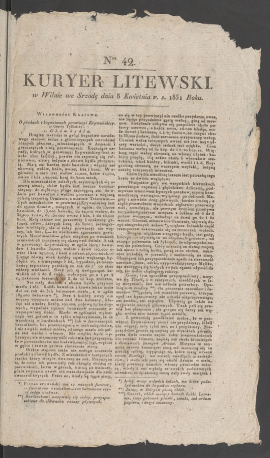 Kuryer Litewski. 1831, numer 42