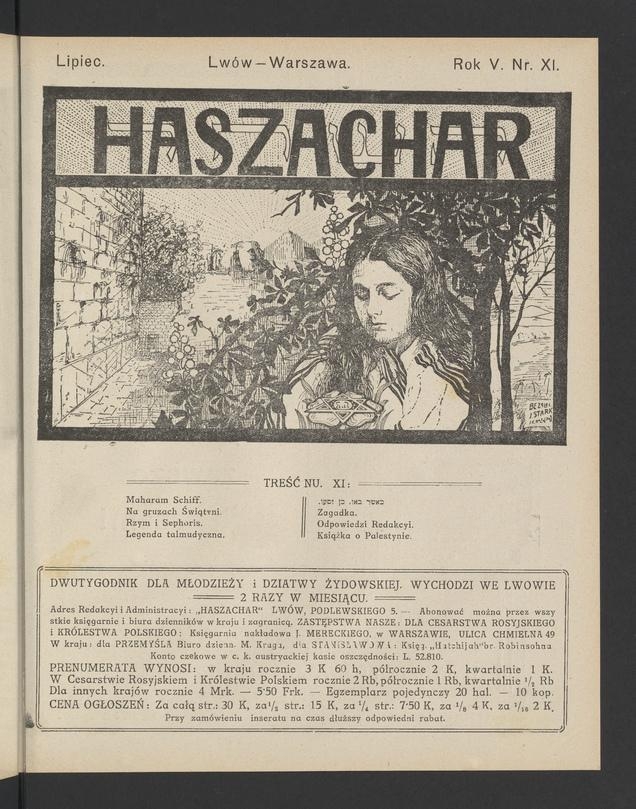 Haszachar. Rok 5, 1911, numer 11