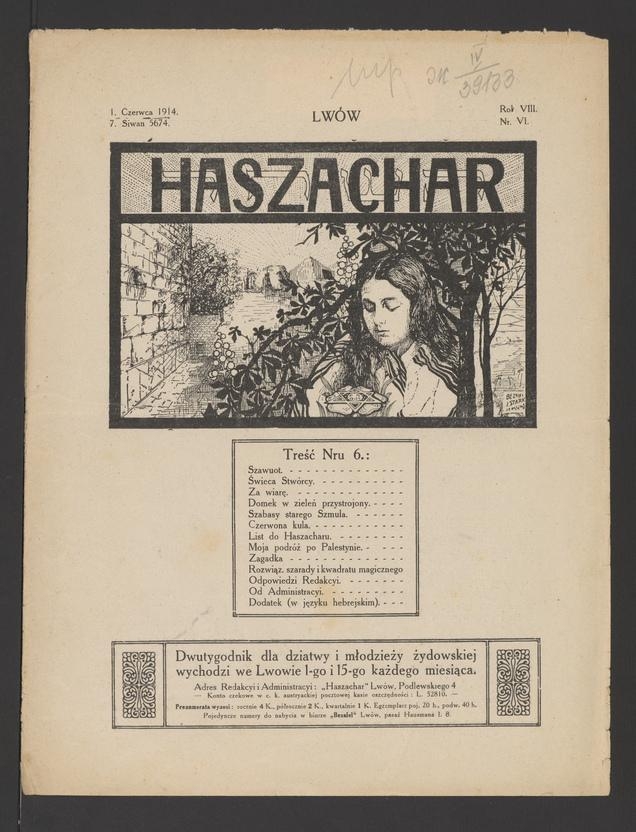 Haszachar. Rok 8, 1914, numer 6