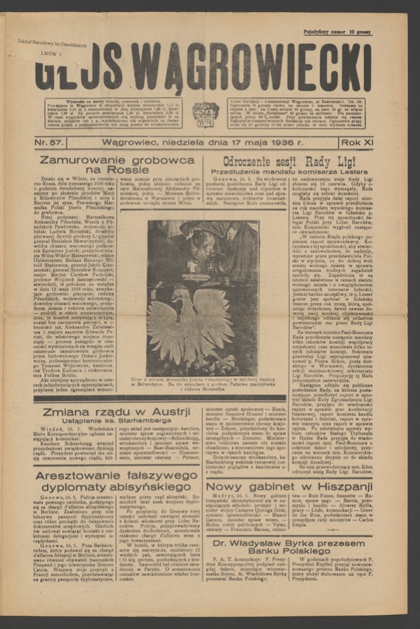 Głos Wągrowiecki. Rok&nbsp;11, 1936, numer&nbsp;57