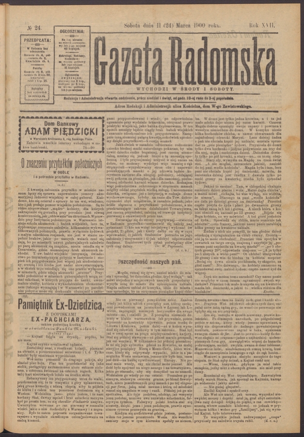 Gazeta Radomska. Rok&nbsp;17, 1900, numero&nbsp;24