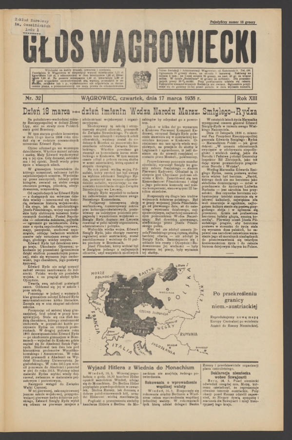 Głos Wągrowiecki. Rok&nbsp;13, 1938, numer&nbsp;32